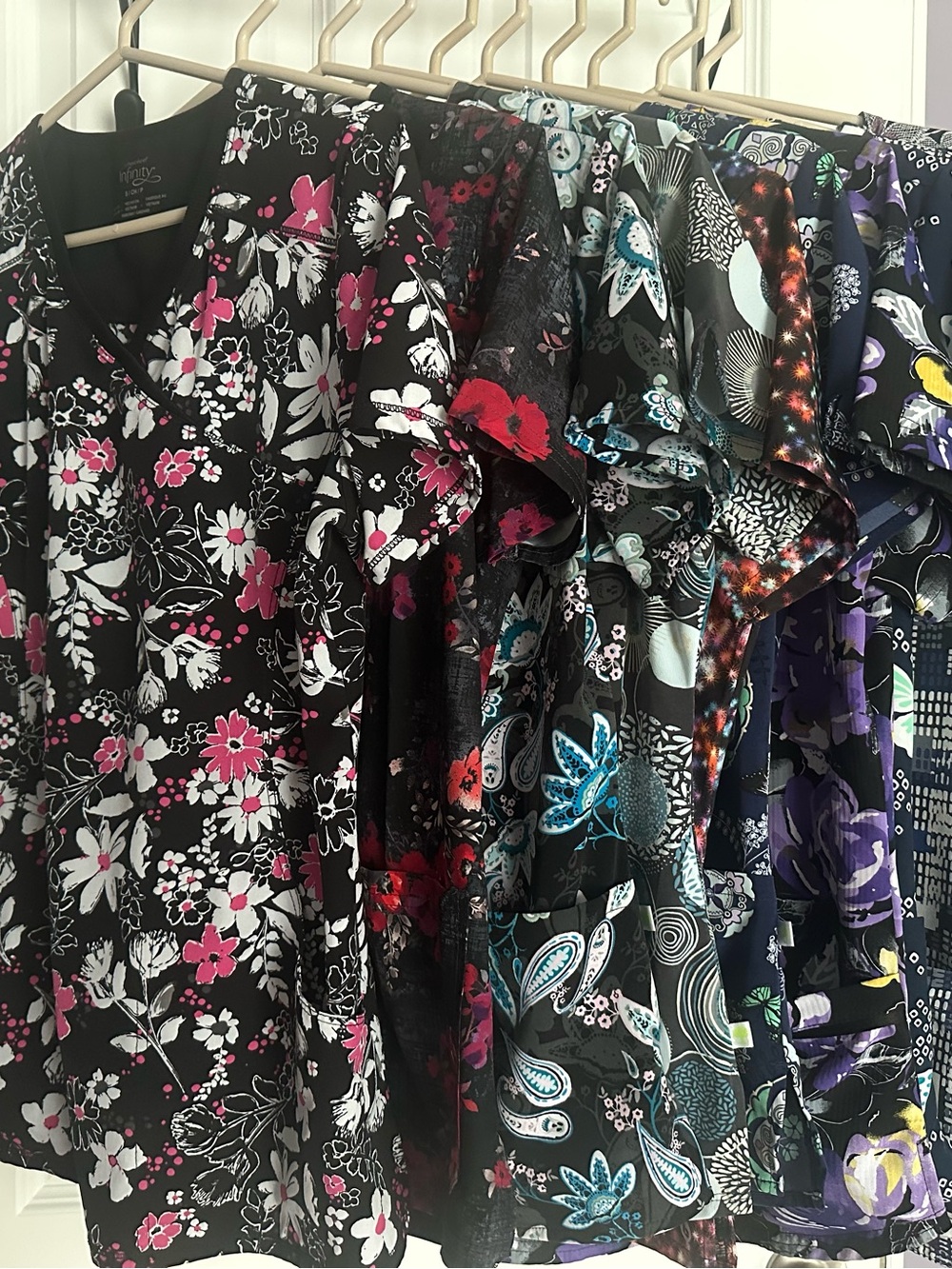 Set of 10 Medical Scrub tops Size Small mostly - Picture 2 of 12